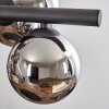 Chehalis Suspension, Boule lumineuse, Suspension Chrome, Fumé, 8 lumières