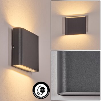 Gamas Lampe murale d´extérieur, Luminaire Up & Down, Applique murale LED Anthracite, 1 lumière