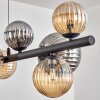 Chehalis Suspension, Boule lumineuse, Suspension Ambre, Fumé, 10 lumières