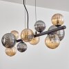 Chehalis Suspension, Boule lumineuse, Suspension Ambre, Fumé, 10 lumières