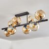 Gastor Plafonnier, Boule lumineuse Ambre, 8 lumières