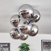 Gastor Plafonnier, Boule lumineuse Chrome, Fumé, 8 lumières