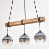 Koyoto Suspension, Boule lumineuse, Suspension Écru, Noir, 3 lumières