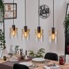 Hasvik Suspension, Suspension Ambre, Clair, 4 lumières