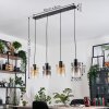 Hasvik Suspension, Suspension Ambre, Chrome, Clair, Fumé, 4 lumières