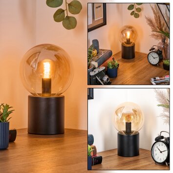 Gastor Boule lumineuse, Lampe de bureau, Lampe à poser Ambre, 1 lumière