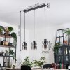 Hasvik Suspension, Suspension Chrome, Noir, 3 lumières