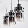 Hasvik Suspension, Suspension Chrome, Noir, 3 lumières