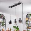 Vireda Suspension, Suspension Anthracite, 3 lumières