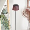 Longchamps Lampadaire LED Noir, 1 lumière