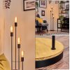 Limmingen Lampadaire Bois clair, Noir, 4 lumières