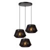 JESSICA Suspension Luminaires Lucide Noir, 3 lumières