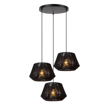 JESSICA Suspension Luminaires Lucide Noir, 3 lumières