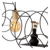 CIRCLE Suspension Luminaires Lucide Noir, 3 lumières