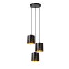 ALMELO Suspension Luminaires Lucide Noir, 3 lumières