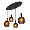 ELOISE Suspension Luminaires Lucide Noir, 4 lumières