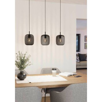 Suspension Eglo ROMAZZINA Noir, 3 lumières