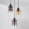 Hasvik Suspension, Suspension Chrome, Noir, 3 lumières