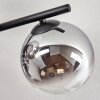 Gastor Plafonnier, Boule lumineuse Chrome, Clair, Fumé, 5 lumières