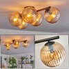 Gastor Plafonnier, Boule lumineuse Ambre, 5 lumières