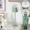 Allen Lampe de table d'extérieur, Lampe à poser LED Vert, 1 lumière