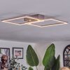 Colombero Plafonnier LED Nickel mat, 2 lumières, Télécommandes