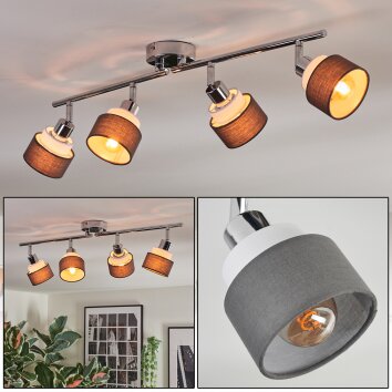 Ailer Plafonnier, Spot de plafond Chrome, 4 lumières