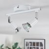 Gjedso Plafonnier, Spot de plafond LED Chrome, Blanc, 2 lumières