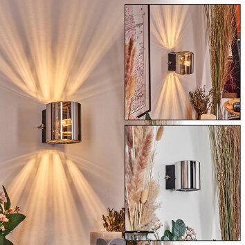 Bamako Luminaire Up & Down, Applique murale LED Noir, 1 lumière