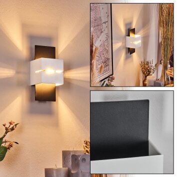 Tora Luminaire Up & Down, Applique murale LED Noir, 1 lumière