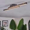 Arlan Plafonnier LED Noir, 2 lumières