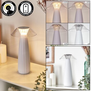 Eryla Lampe de bureau, Lampe à poser LED Blanc, 1 lumière