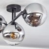 Gastor Plafonnier, Boule lumineuse Chrome, Clair, Fumé, 3 lumières