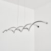 Suspension Galette LED Nickel mat, 1 lumière