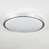 Sapioris Plafonnier LED Nickel mat, Blanc, 1 lumière