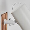 Gesteira Applique murale, Spot mural Couleur bois, Blanc, 1 lumière