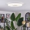 Clora Plafonnier LED Blanc, 1 lumière, Télécommandes