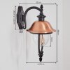 Gascon Lampe murale d´extérieur, Applique murale Cuivre, Noir, 1 lumière