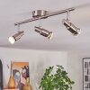 Crina Plafonnier, Spot de plafond Chrome, Nickel mat, 3 lumières