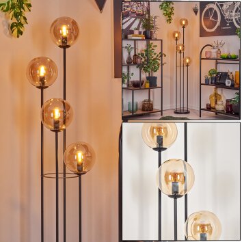 Gastor Lampadaire 30 cm Ambre, 4 lumières