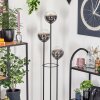 Gastor Lampadaire 30 cm Bois foncé, Noir, 3 lumières