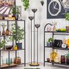 Gastor Lampadaire 30 cm Bois foncé, Noir, 3 lumières