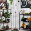 Gastor Lampadaire 30 cm Bois clair, Noir, 4 lumières