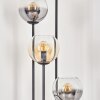 Koyoto Lampadaire 30 cm Bois clair, Noir, 4 lumières