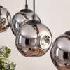 Ripoll Suspension, Boule lumineuse, Suspension Écru, Noir, 5 lumières