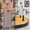 Koyoto Lampadaire 30 cm Bois foncé, Noir, 3 lumières