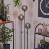 Gastor Lampadaire 30 cm Bois foncé, Noir, 3 lumières