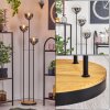 Gastor Lampadaire 30 cm Bois foncé, Noir, 3 lumières