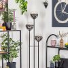 Gastor Lampadaire 30 cm Bois foncé, Noir, 3 lumières