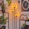 Koyoto Lampadaire 30 cm Bois foncé, Noir, 3 lumières